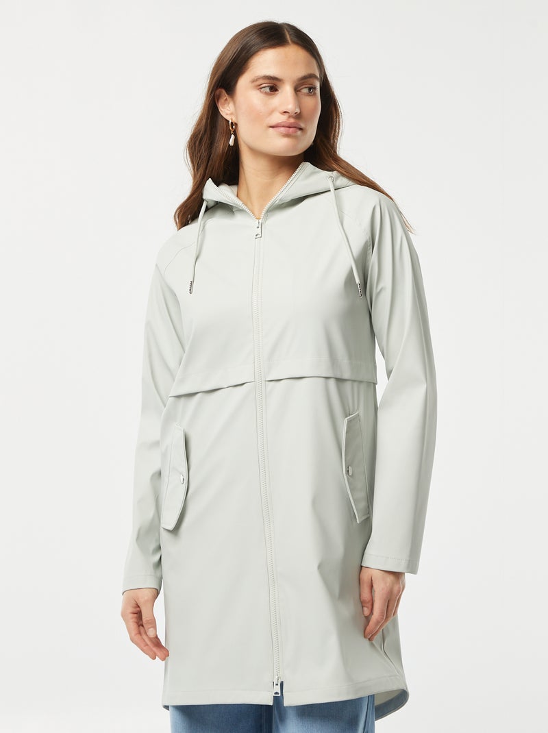 Parka impermeable con capucha AZUL - Kiabi