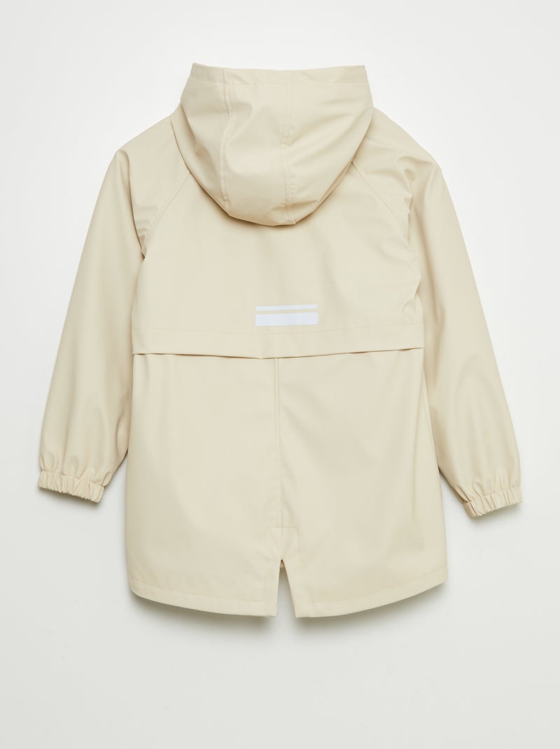 Parka impermeable con capucha BEIGE - Kiabi