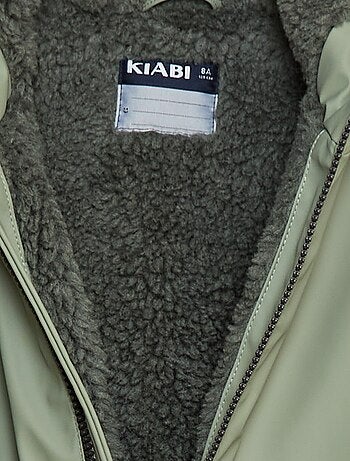 Parka repelente al agua con capucha efecto borreguito