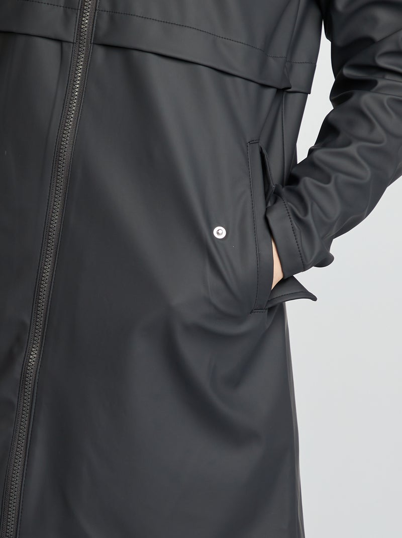Parka impermeable con capucha NEGRO - Kiabi