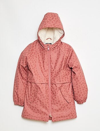 Parka impermeable con capucha totalmente forrada