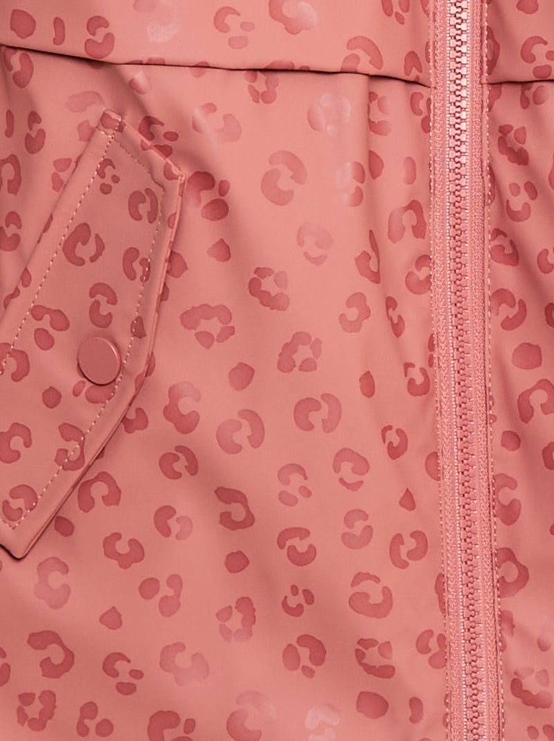 Parka impermeable con capucha totalmente forrada Rosa - Kiabi