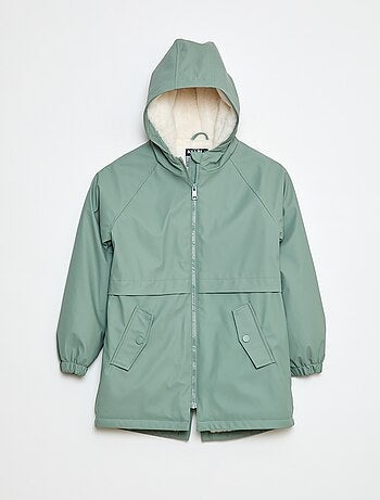 Parka impermeable con capucha totalmente forrada