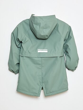 Parka impermeable con capucha totalmente forrada