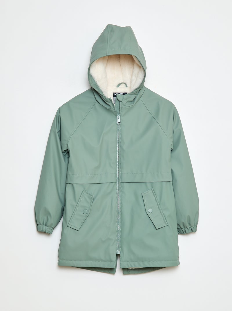 Parka impermeable con capucha totalmente forrada Verde - Kiabi