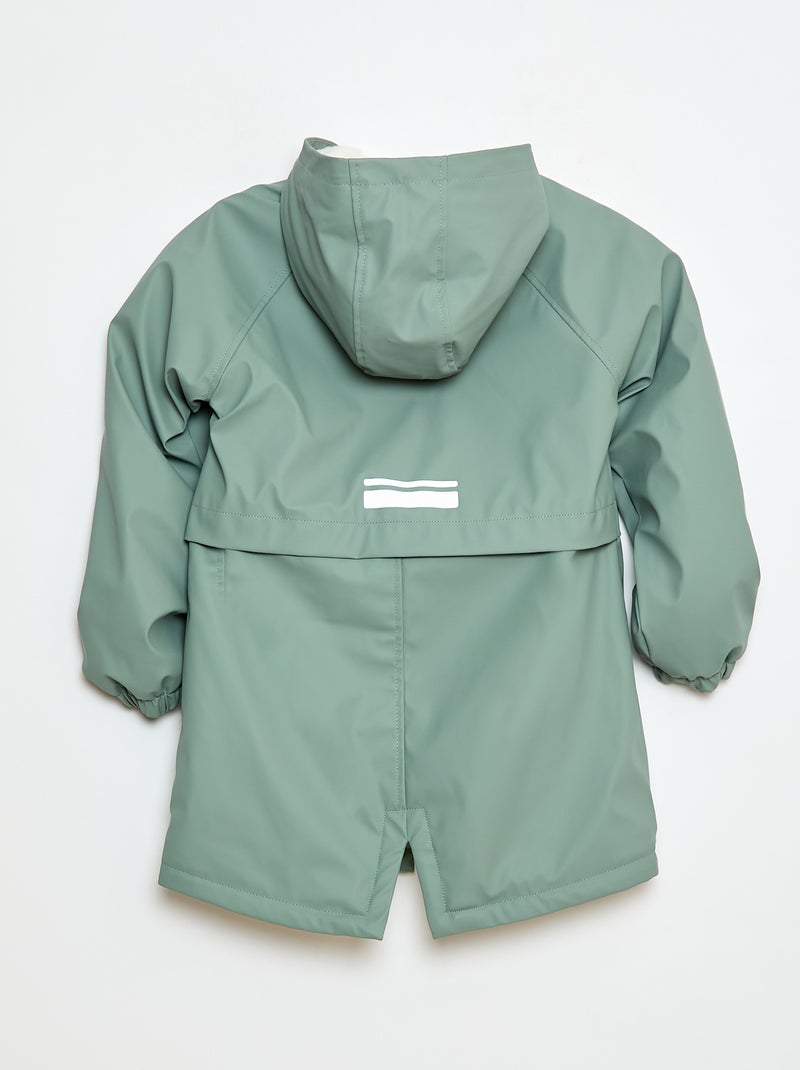 Parka impermeable con capucha totalmente forrada Verde - Kiabi