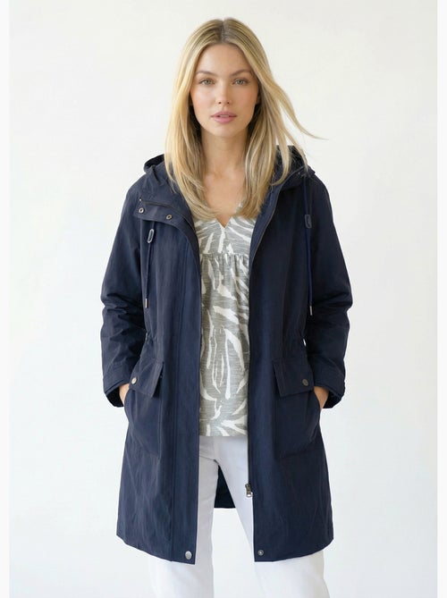 Parka impermeable con cremallera y botones a presión en la capucha - Afibel - Kiabi