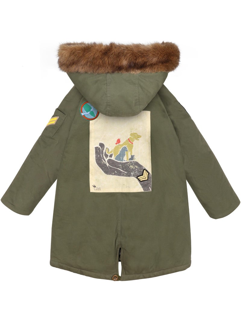 Parka Larga Caqui para Mujer | Tallas XS-XL | ROCK & PEACE Caqui - Kiabi