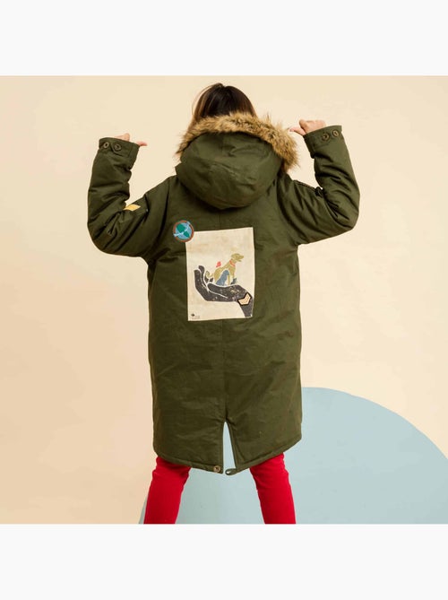 Parka Larga Caqui para Mujer | Tallas XS-XL | ROCK & PEACE - Kiabi