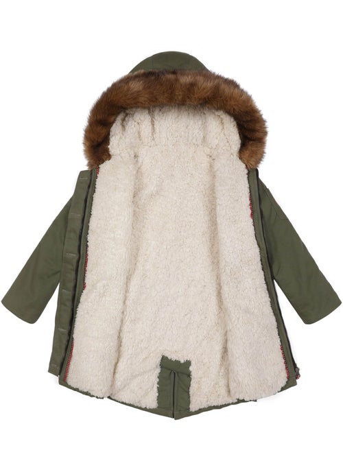 Parka Larga Caqui para Mujer | Tallas XS-XL | ROCK & PEACE - Kiabi