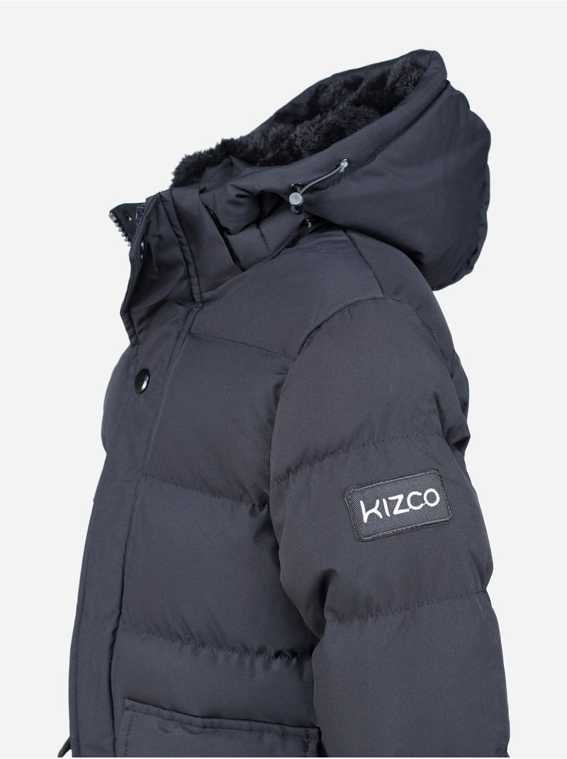 Parka larga con capucha - Kizco Negro - Kiabi