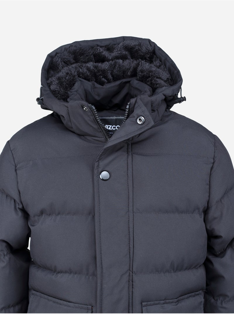 Parka larga con capucha - Kizco Negro - Kiabi