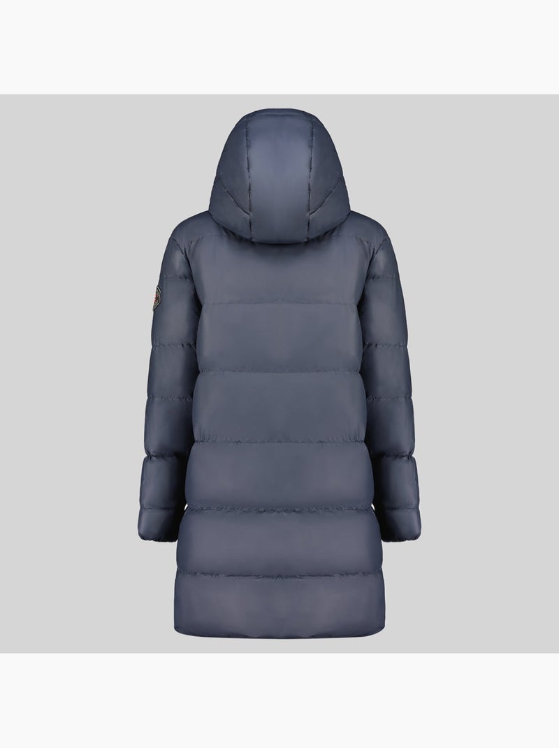 Parka larga con capucha adrianna – geographical norway Azul marino - Kiabi