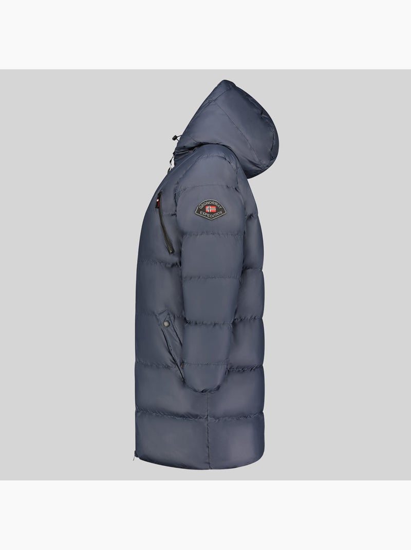 Parka larga con capucha adrianna – geographical norway Azul marino - Kiabi