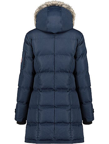 Parka larga con capucha de piel sintética axelus – canadian peak