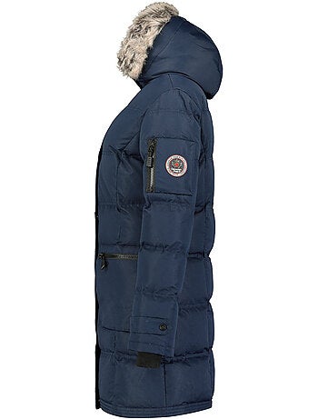 Parka larga con capucha de piel sintética axelus – canadian peak