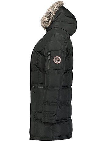 Parka larga con capucha de piel sintética axelus – canadian peak