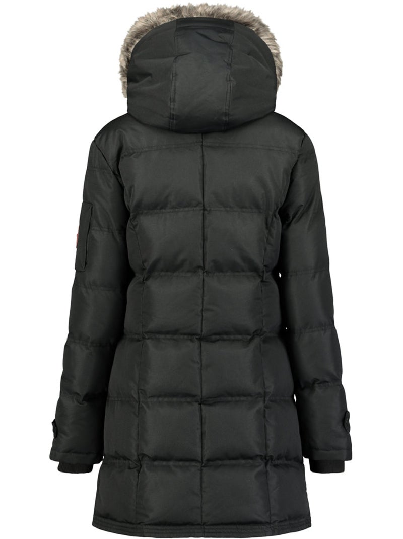 Parka larga con capucha de piel sintética axelus – canadian peak Negro - Kiabi