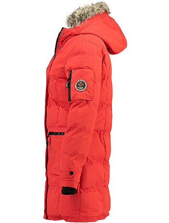 Parka larga con capucha de piel sintética axelus – canadian peak