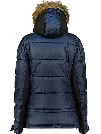Parka larga con capucha de piel sintética bersileak – canadian peak