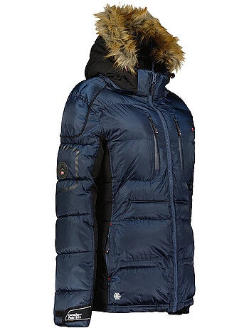 Parka larga con capucha de piel sintética bersileak – canadian peak