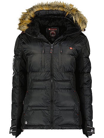 Parka larga con capucha de piel sintética bersileak – canadian peak