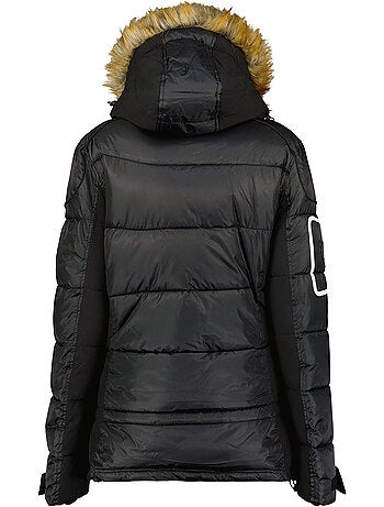 Parka larga con capucha de piel sintética bersileak – canadian peak