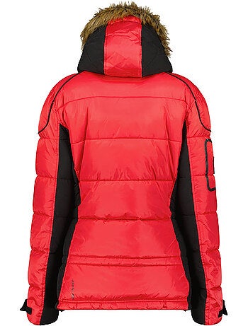 Parka larga con capucha de piel sintética bersileak – canadian peak