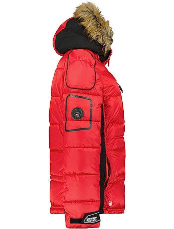 Parka larga con capucha de piel sintética bersileak – canadian peak