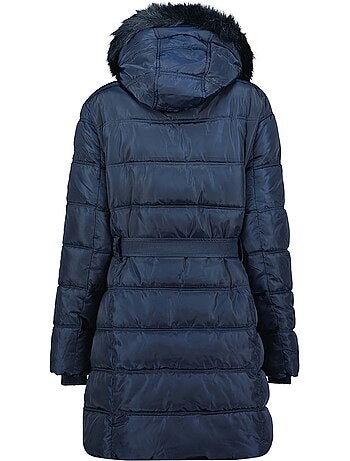 Parka larga con capucha de piel sintética diamentereak – canadian peak