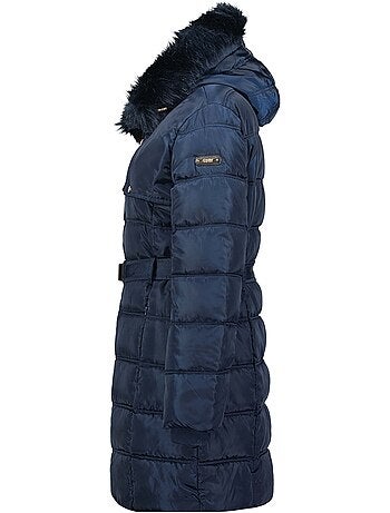 Parka larga con capucha de piel sintética diamentereak – canadian peak
