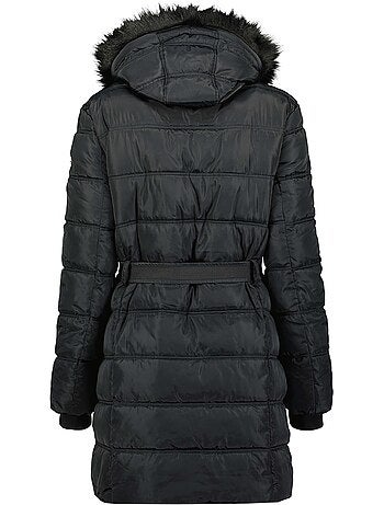 Parka larga con capucha de piel sintética diamentereak – canadian peak