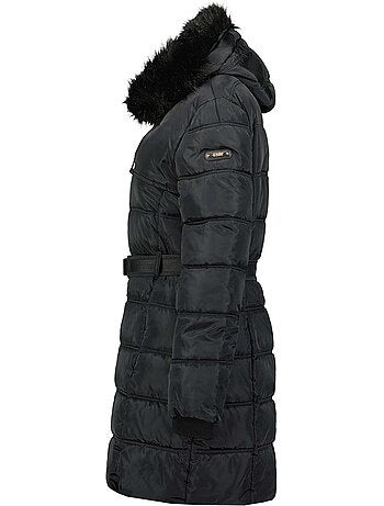 Parka larga con capucha de piel sintética diamentereak – canadian peak