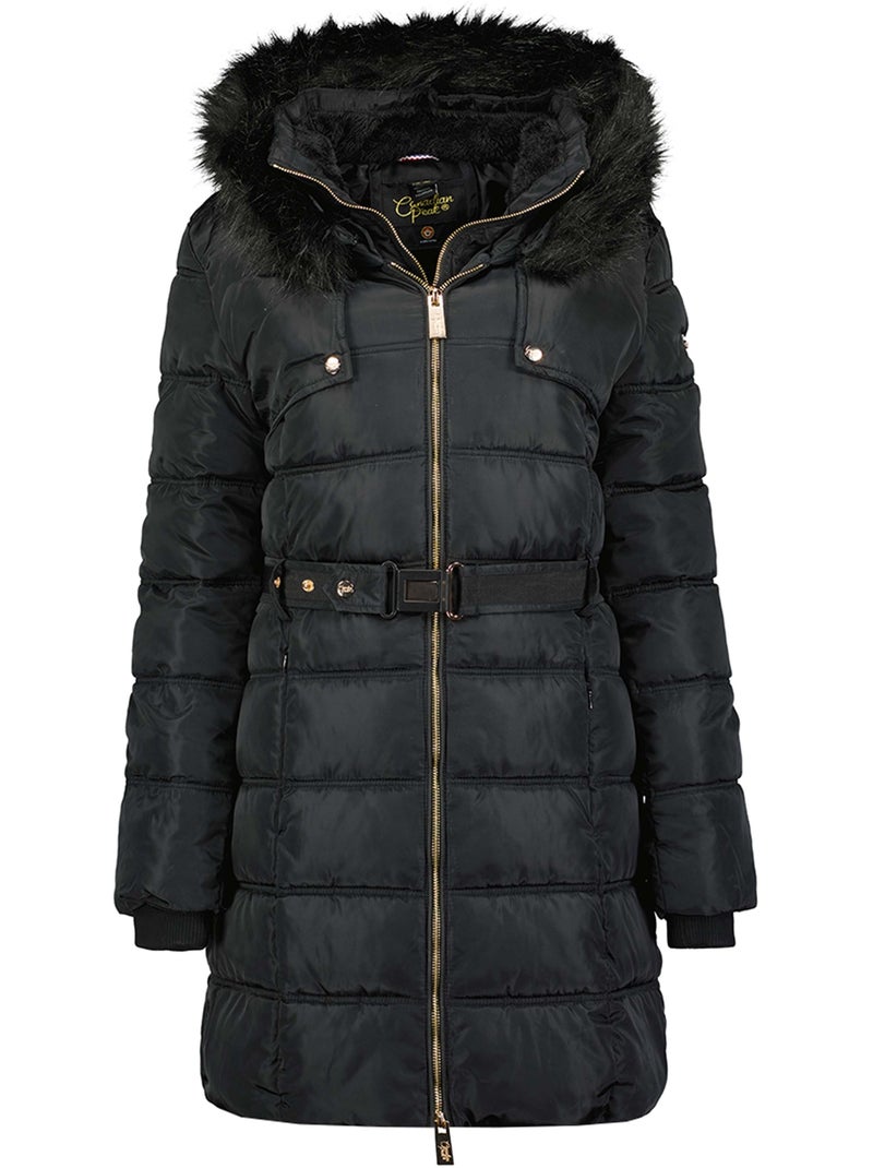 Parka larga con capucha de piel sintética diamentereak – canadian peak Negro - Kiabi