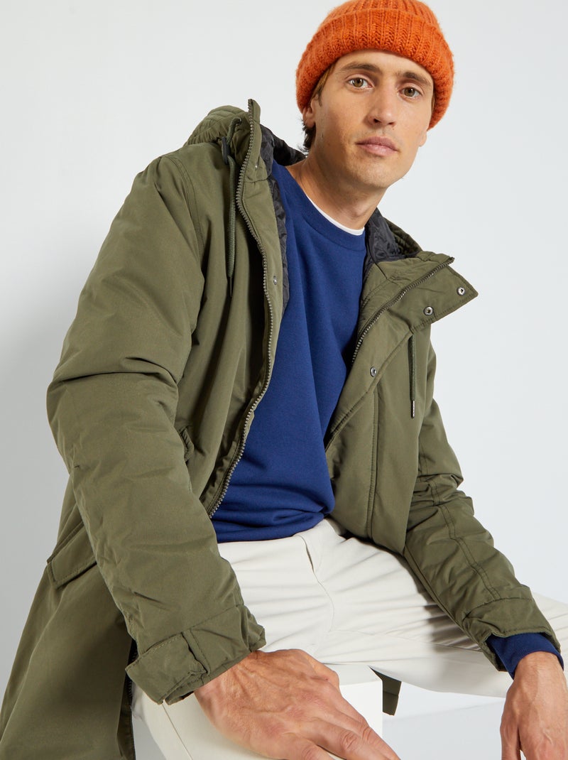 Parka larga con capucha 'Produkt' KAKI - Kiabi