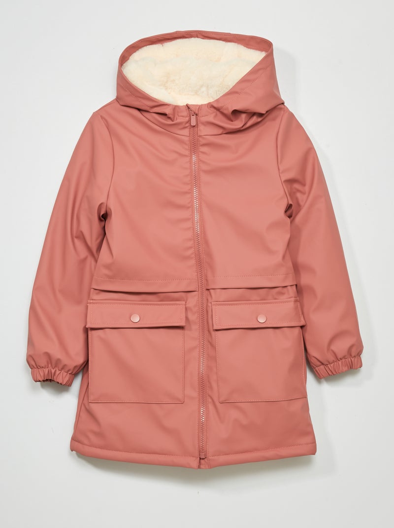 Parka larga con capucha ROSA - Kiabi