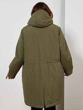 Parka larga con forro de pelo sintético - Kiabi