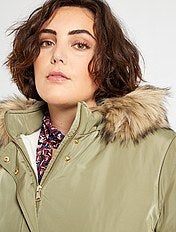 Rebajas parkas en tallas grandes de mujer baratas - moda tallas grandes  mujer | Kiabi