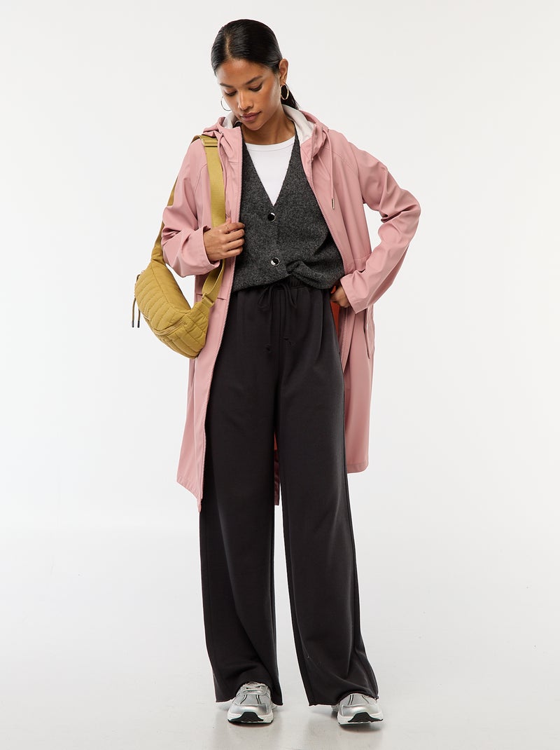 Parka larga hidrófuga con capucha Rosa - Kiabi
