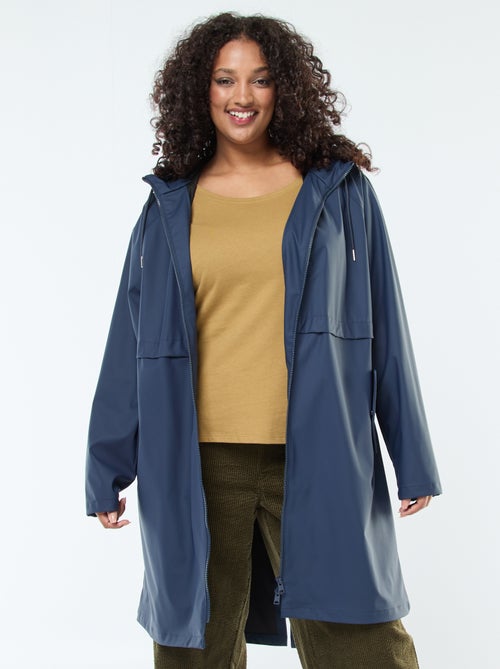 Parka larga impermeable con detalles reflectantes - Kiabi