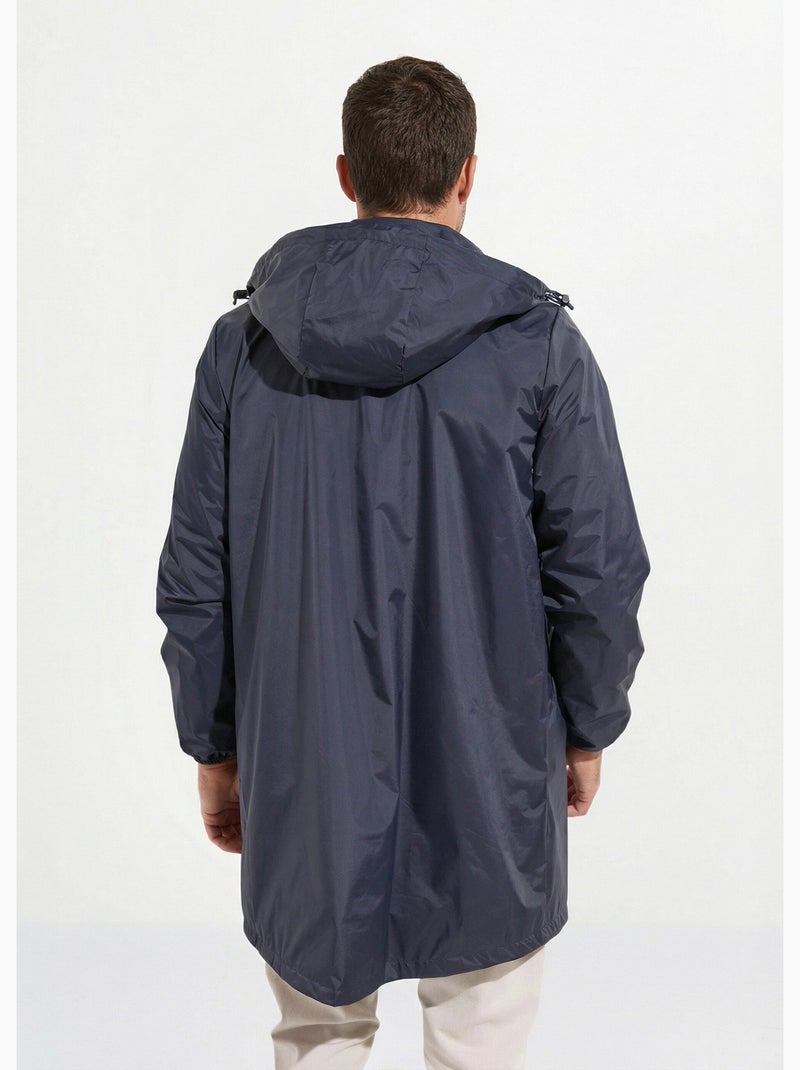 Parka larga impermeable de moda - AFIBEL Azul marino - Kiabi