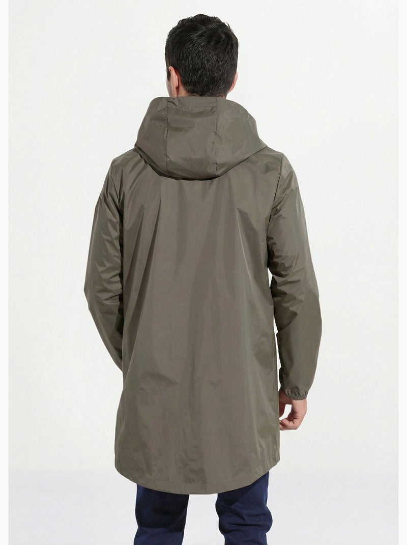 Parka larga impermeable de moda - AFIBEL Caqui - Kiabi