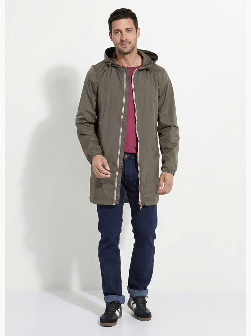 Parka larga impermeable de moda - AFIBEL Caqui - Kiabi