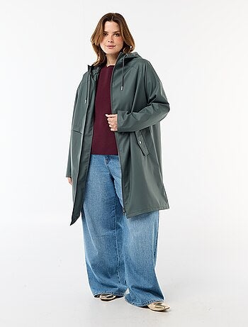 Parka larga repelente al agua