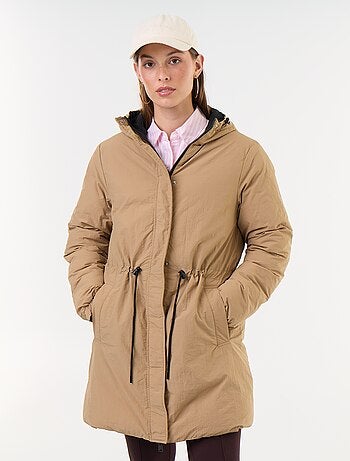 Parka larga reversible