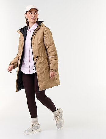 Parka larga reversible