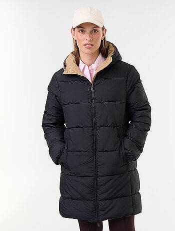 Parka larga reversible