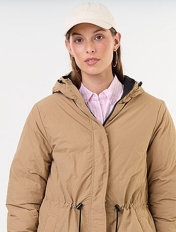 Parka larga reversible