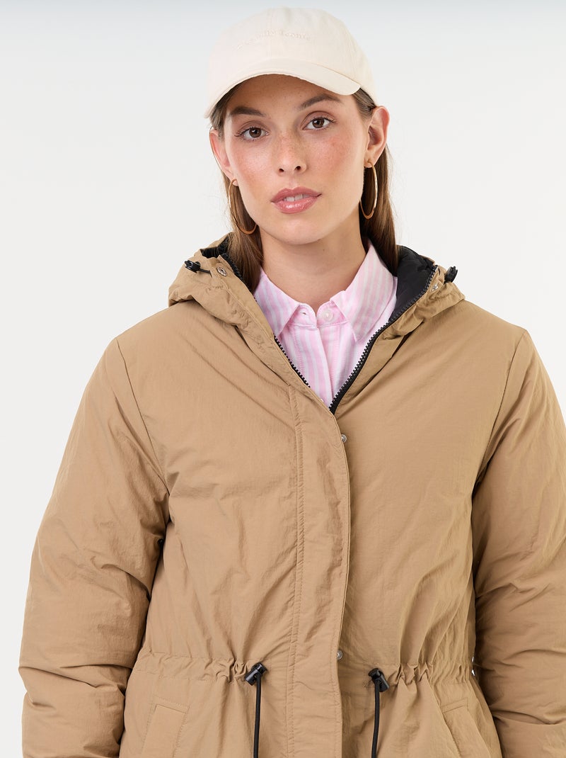 Parka larga reversible Beige - Kiabi