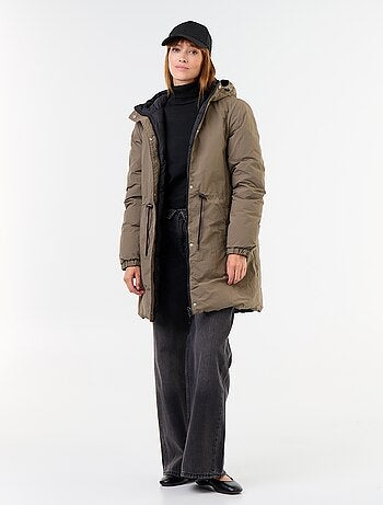 Parka larga reversible